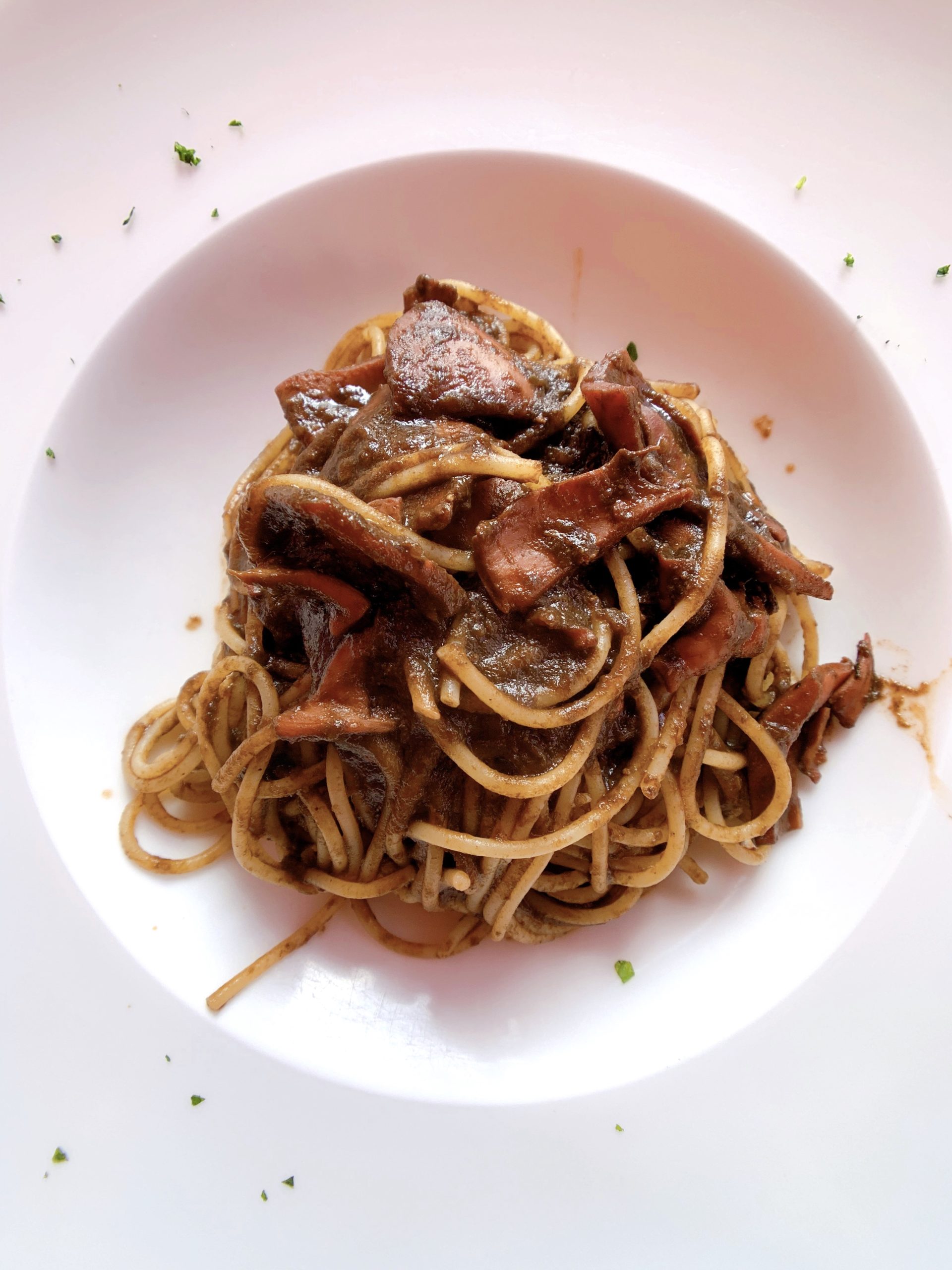 Spaghetti al Nero di Seppia at Riva Rosa Ristorante, Burano, Venice, Italy