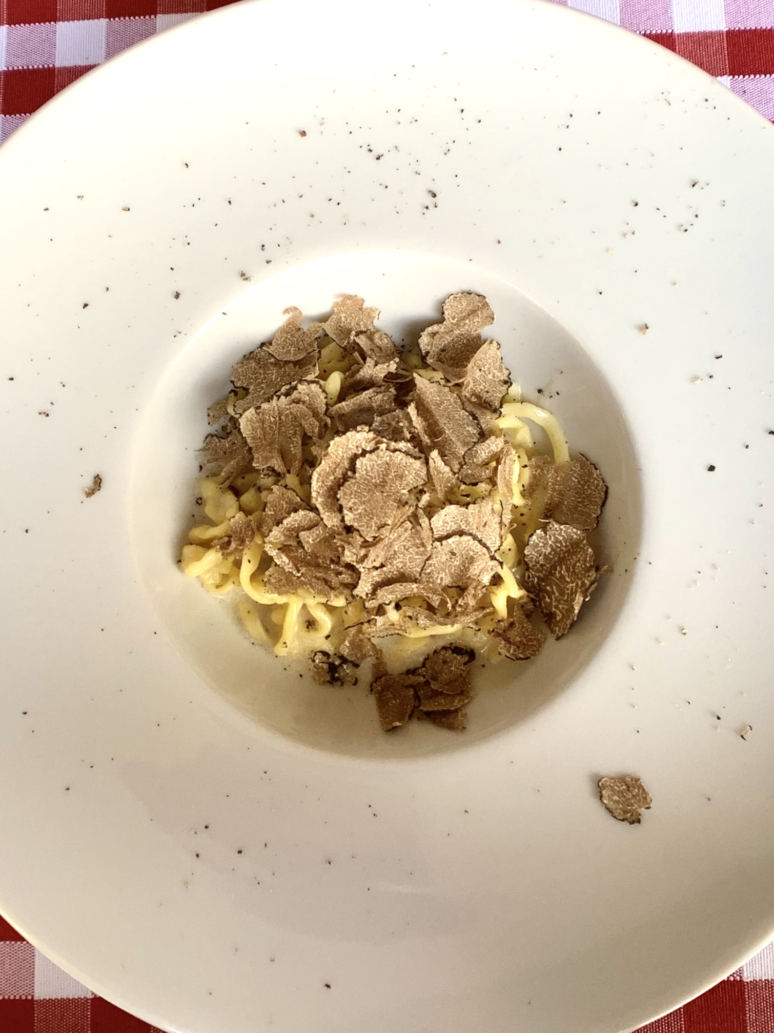 Truffle Pasta at Lucanda del Culatello in Parma, Italy