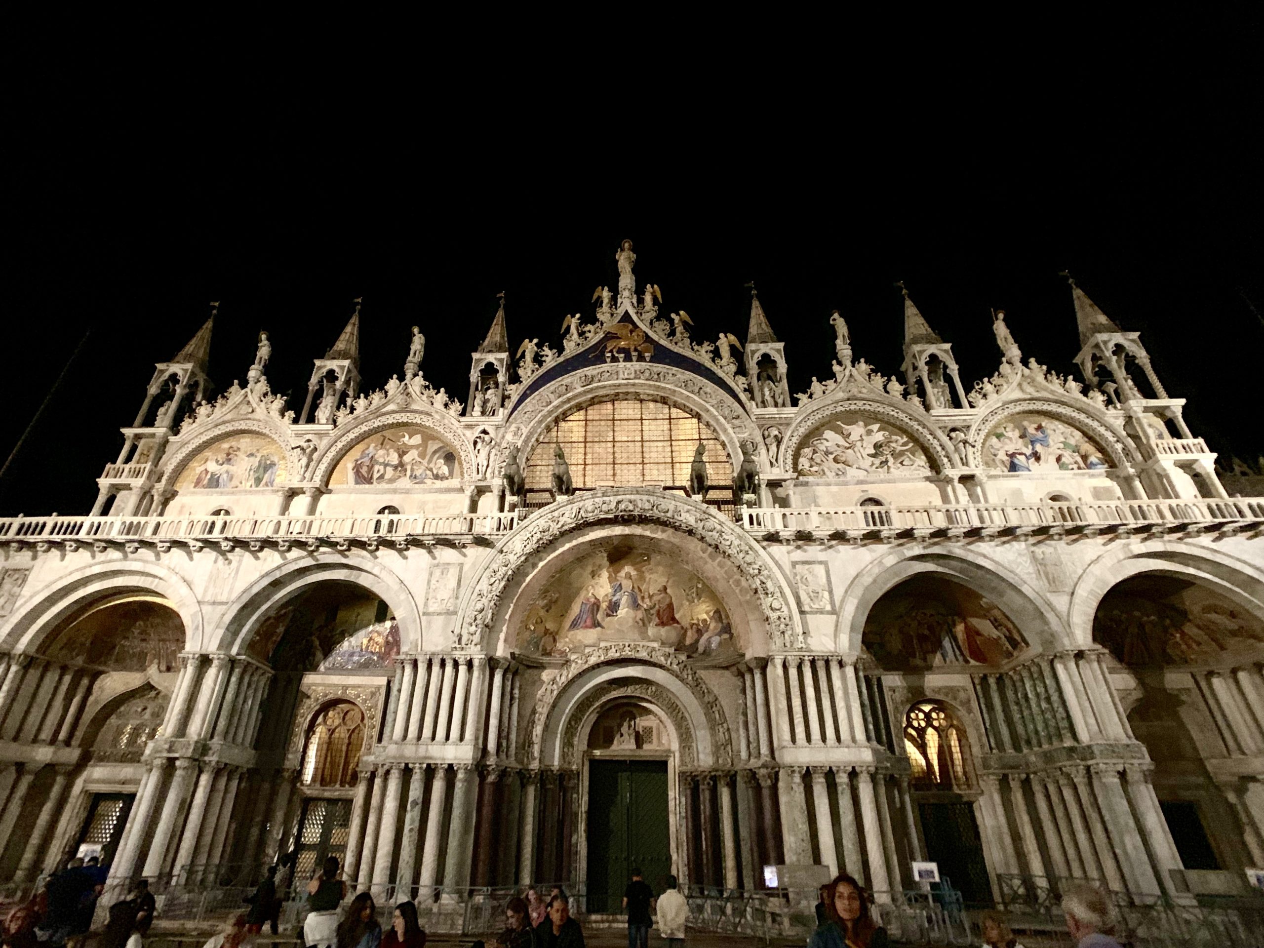 Night view, Basilica di San Marco at Piazza San Marco, Venice, Italy