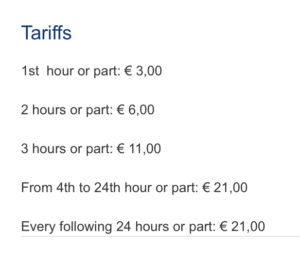 Tronchetto parking lot rates