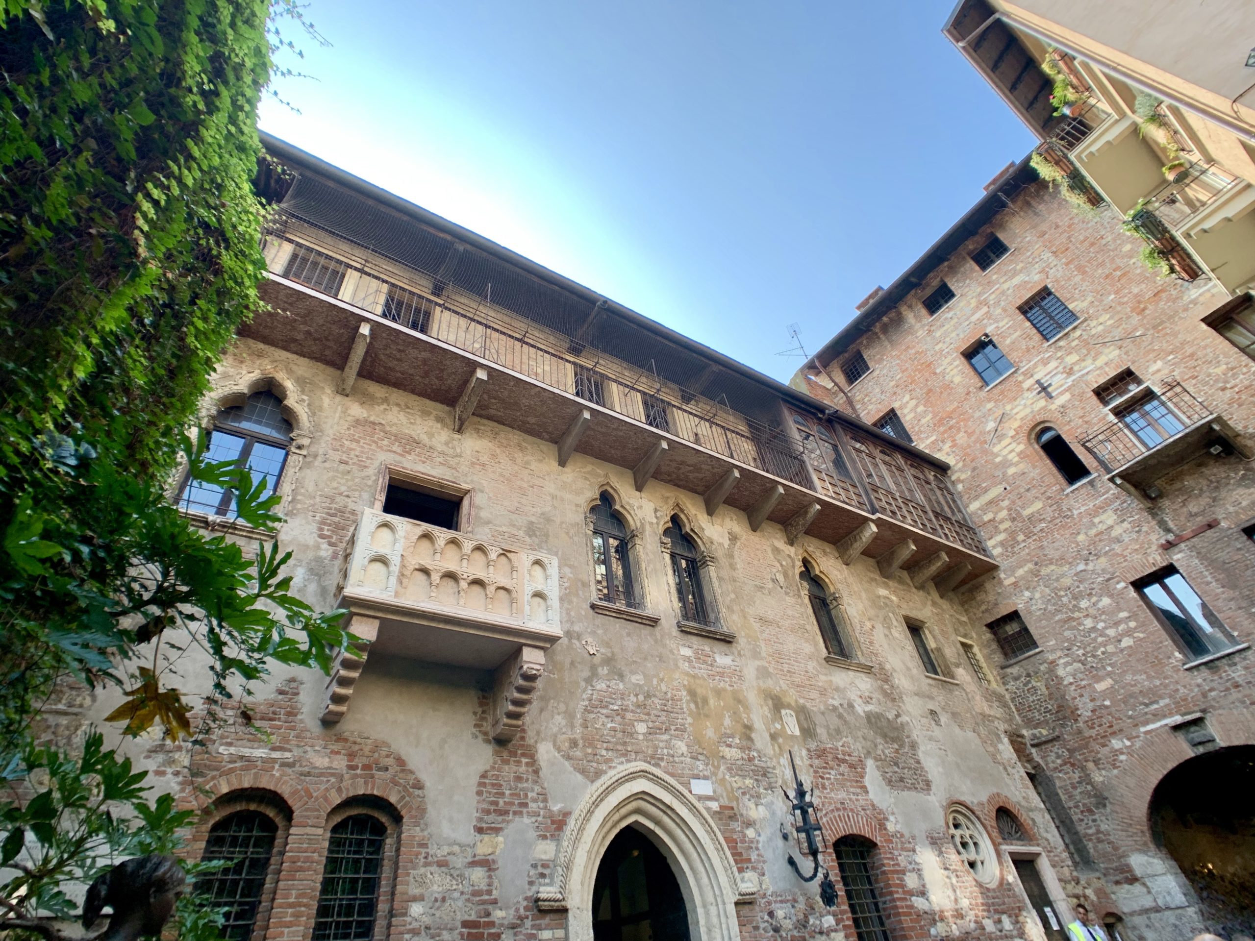 Courtyard outside Juliet’s Balcony in Verona, Italy