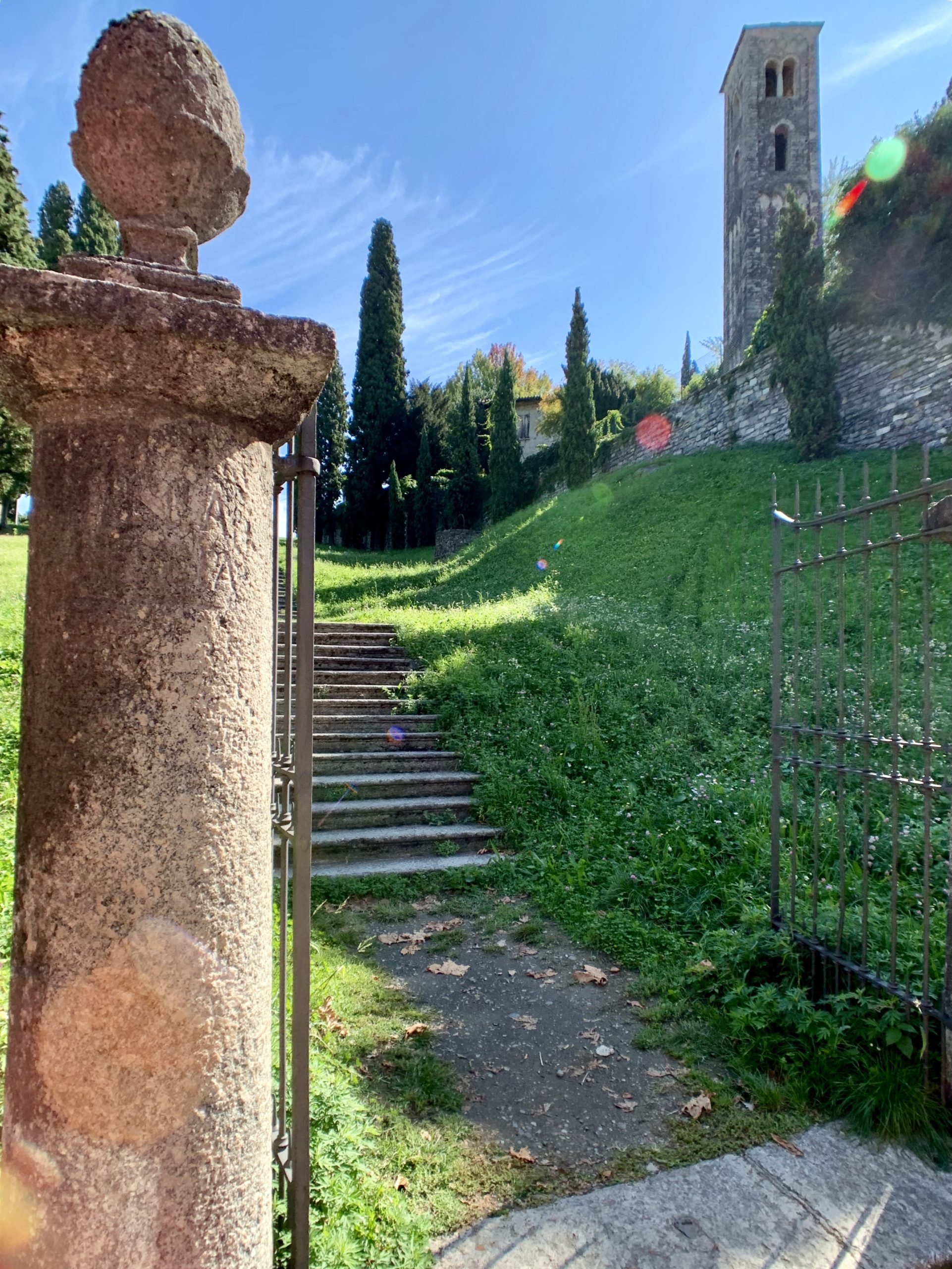 Giardini di Villa Melzi stop on the Bellagio Express, Lake Como, Italy