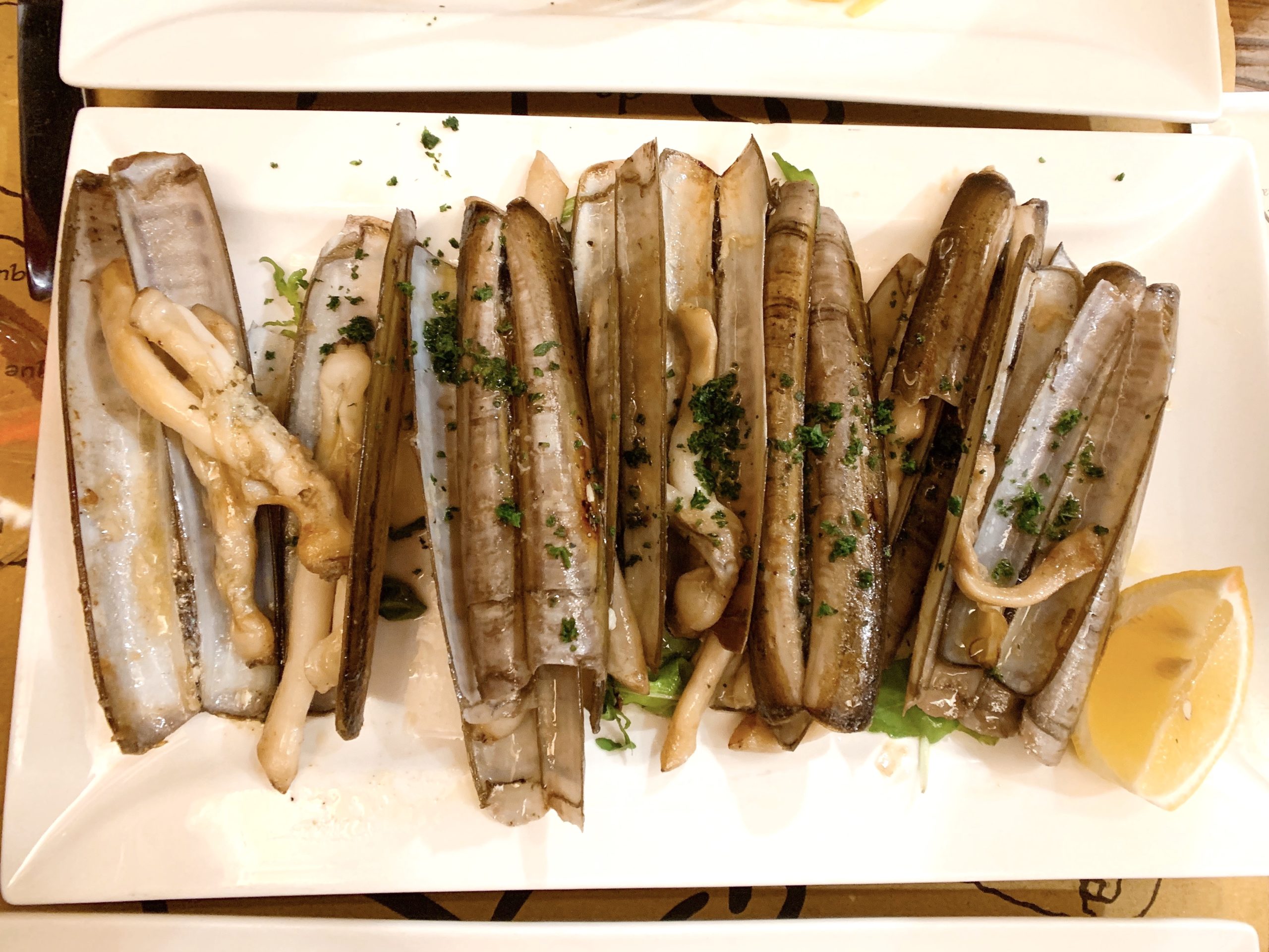 Razor Clams at Al Gazzettino, Venice, Italy 